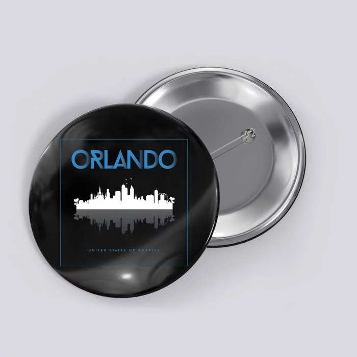 Orlando Florida City Skyline Button