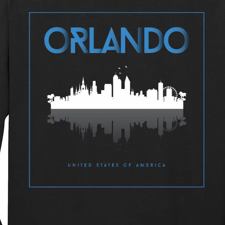 Orlando Florida City Skyline Tall Long Sleeve T-Shirt