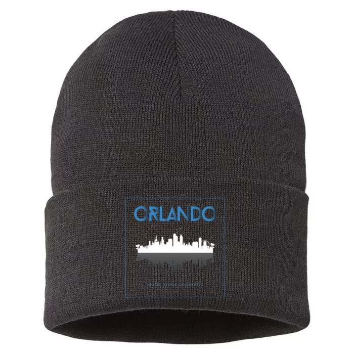 Orlando Florida City Skyline Sustainable Knit Beanie