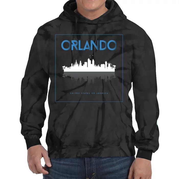 Orlando Florida City Skyline Tie Dye Hoodie