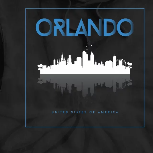 Orlando Florida City Skyline Tie Dye Hoodie