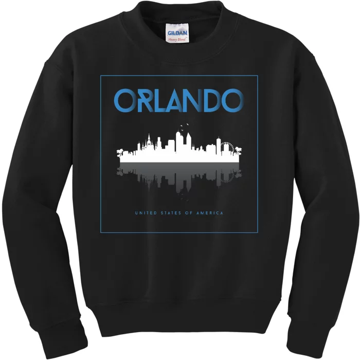 Orlando Florida City Skyline Kids Sweatshirt