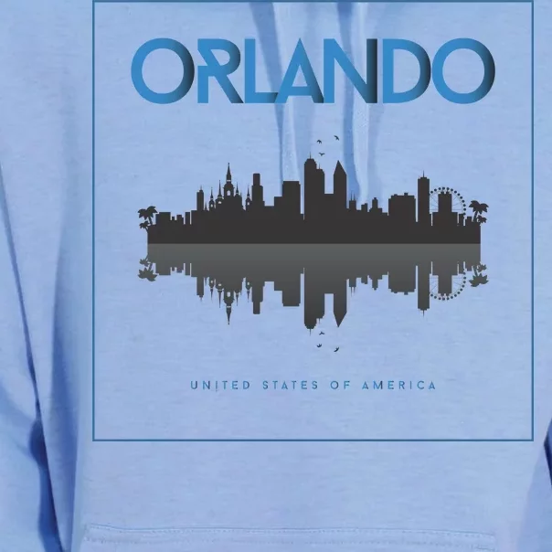 Orlando Florida City Skyline Unisex Surf Hoodie