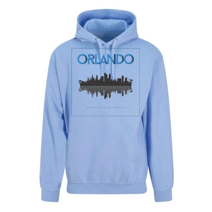 Orlando Florida City Skyline Unisex Surf Hoodie