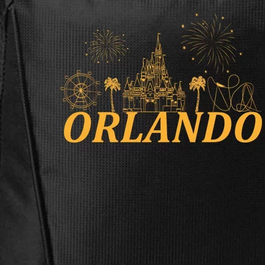 Orlando Florida Gold Logo City Backpack