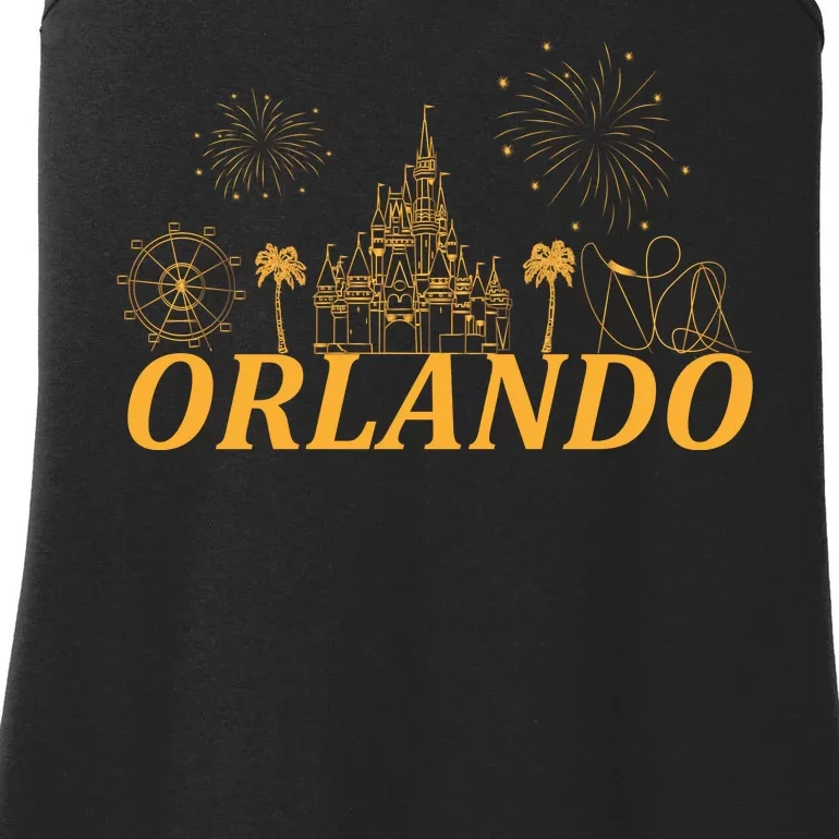 Orlando Florida Gold Logo Ladies Essential Tank