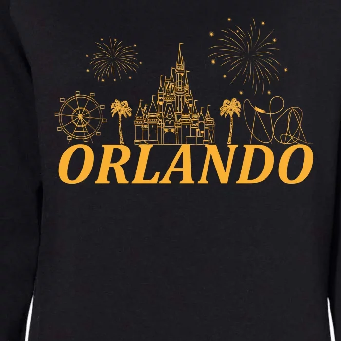 Orlando Florida Gold Logo Womens California Wash Sweatshirt