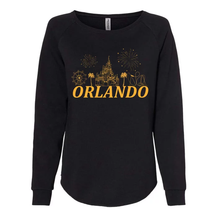 Orlando Florida Gold Logo Womens California Wash Sweatshirt