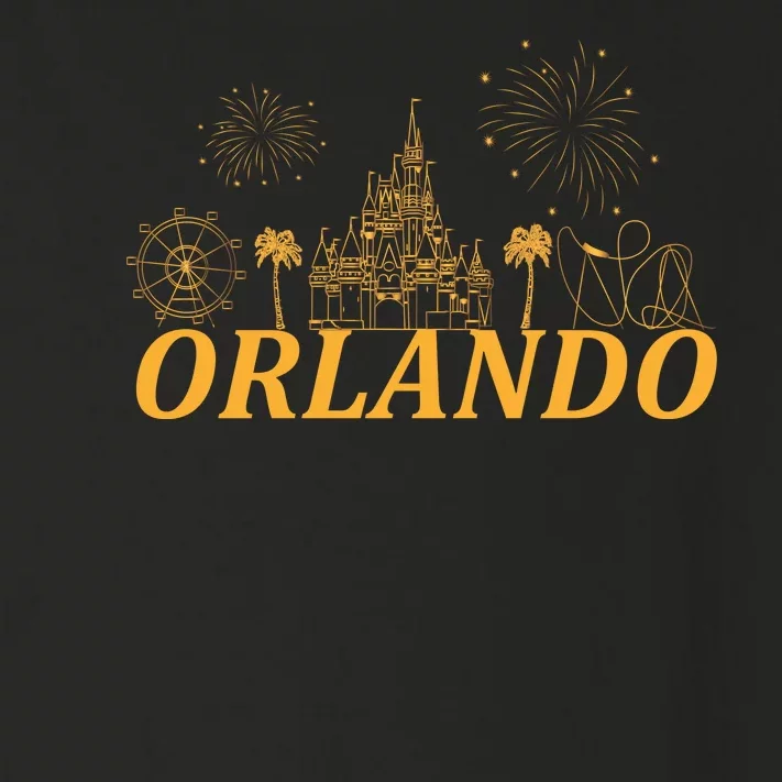 Orlando Florida Gold Logo Toddler Long Sleeve Shirt