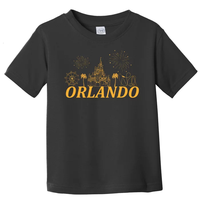 Orlando Florida Gold Logo Toddler T-Shirt