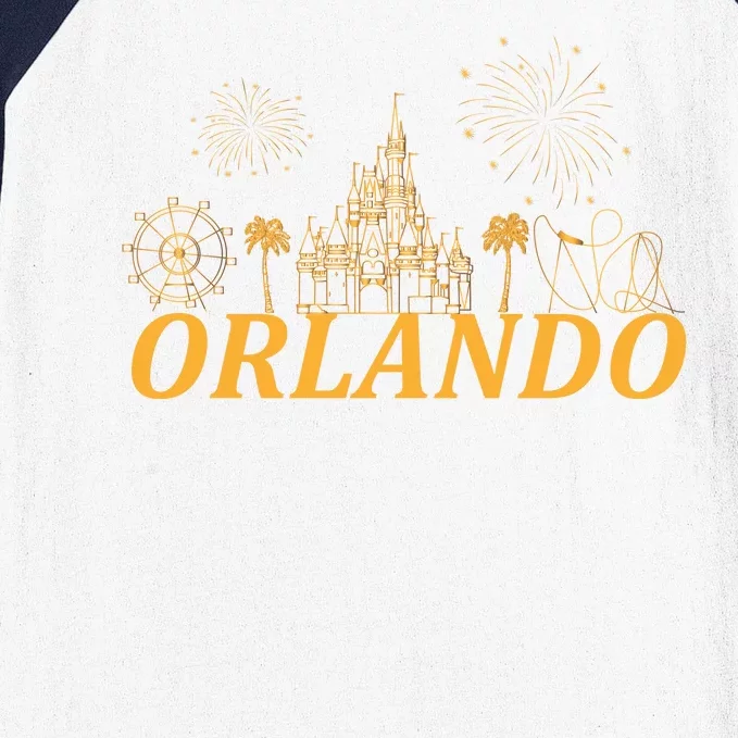 Orlando Florida Gold Logo Baseball Sleeve Shirt