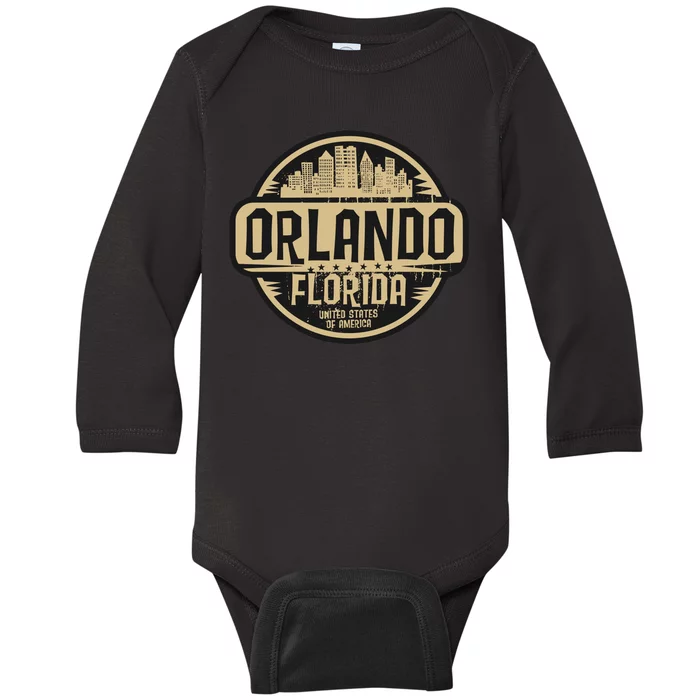 Orlando Vintage Baby Long Sleeve Bodysuit