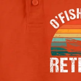 Ofishally Retired Made Fisherman Fishing Funny Gift Dry Zone Grid Performance Polo