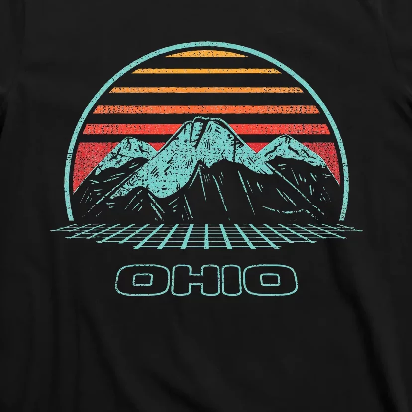 Ohio Retro Mountain Hiking 80s Style T-Shirt