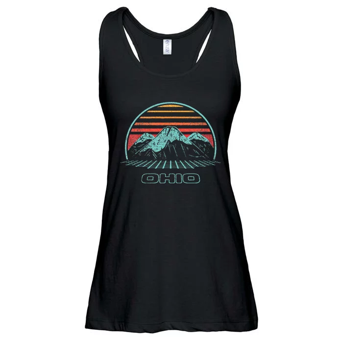 Ohio Retro Mountain Hiking 80s Style Ladies Essential Flowy Tank