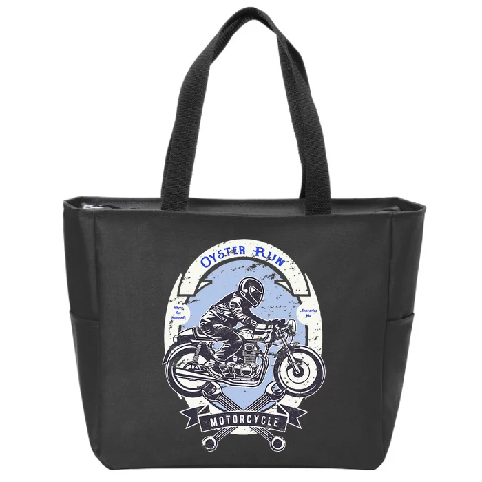 Oyster Run Motorcycle Rally Anacortes Washington Zip Tote Bag