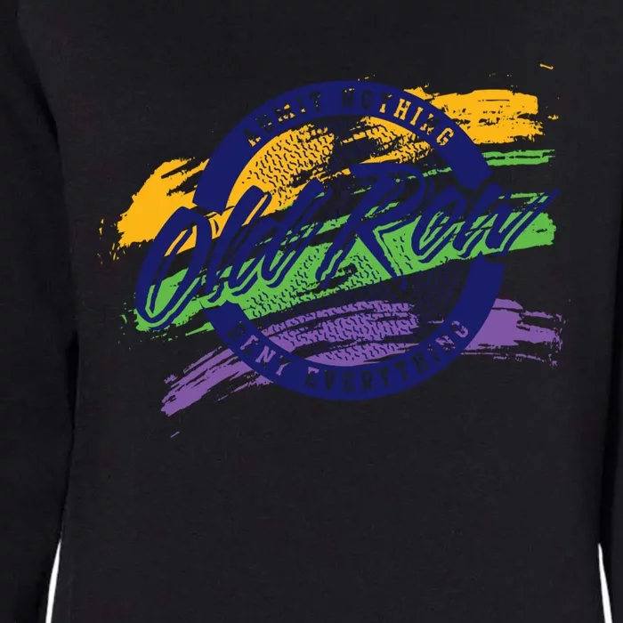 Old Row Mardi Gras Circle Logo Great Gift Womens California Wash Sweatshirt