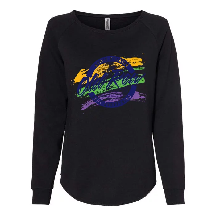 Old Row Mardi Gras Circle Logo Great Gift Womens California Wash Sweatshirt