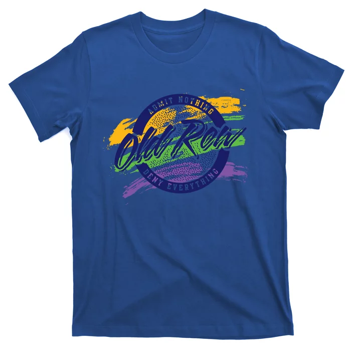 Old Row Mardi Gras Circle Logo Great Gift T-Shirt