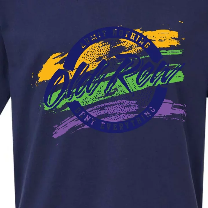 Old Row Mardi Gras Circle Logo Great Gift Sueded Cloud Jersey T-Shirt