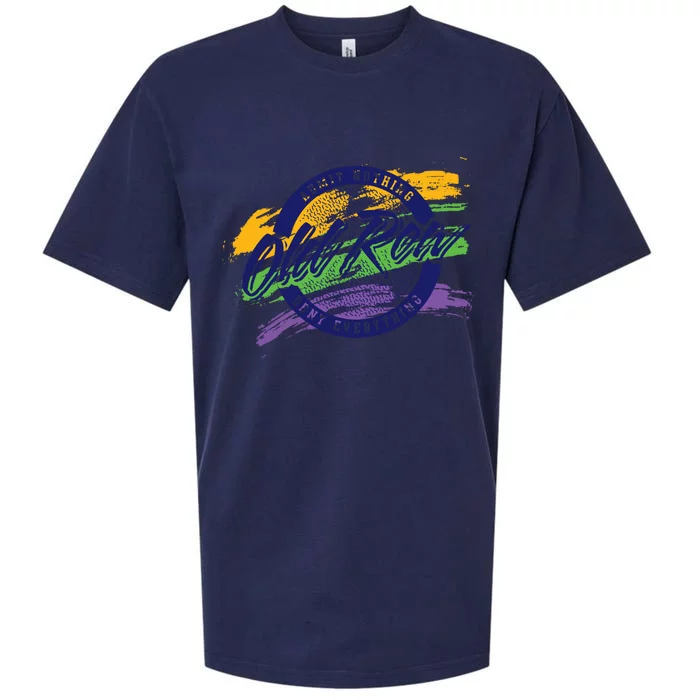 Old Row Mardi Gras Circle Logo Great Gift Sueded Cloud Jersey T-Shirt