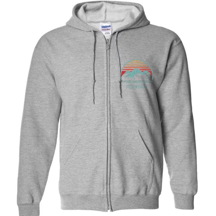 Oregon Retro Mountain Hiking 80s Style Full Zip Hoodie