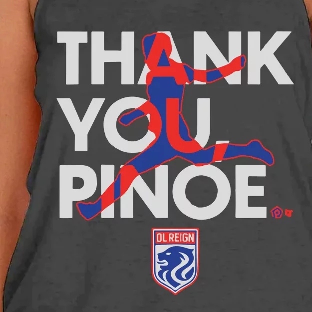 Ol Reign Megan Rapinoe Thank You Pinoe Women's Knotted Racerback Tank