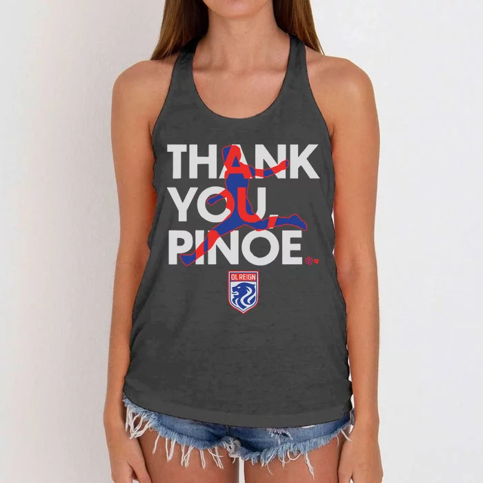 Ol Reign Megan Rapinoe Thank You Pinoe Women's Knotted Racerback Tank