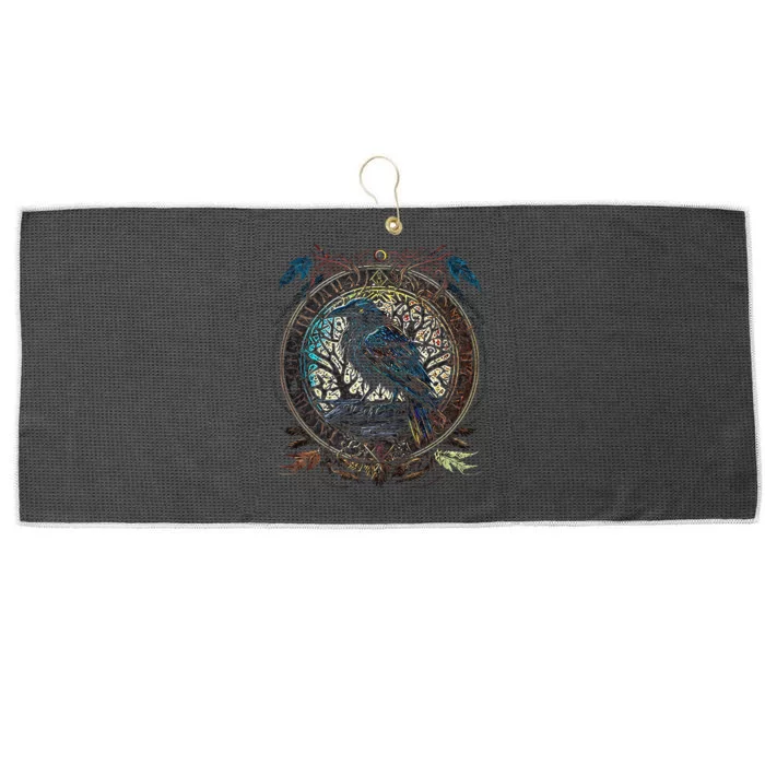 OdinS Raven Northman Valhalla Norse Mythology Large Microfiber Waffle Golf Towel