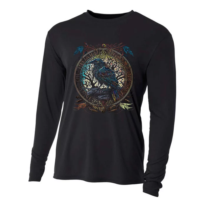 OdinS Raven Northman Valhalla Norse Mythology Cooling Performance Long Sleeve Crew