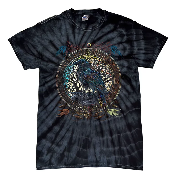 OdinS Raven Northman Valhalla Norse Mythology Tie-Dye T-Shirt