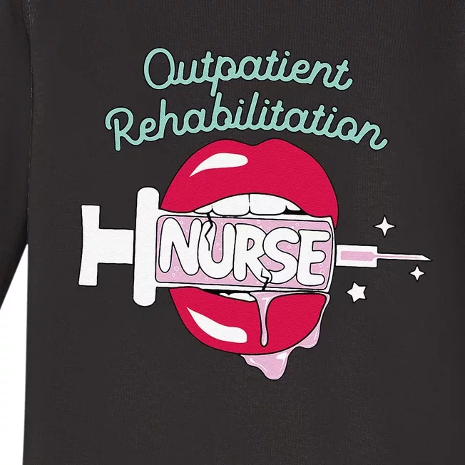 Outpatient Rehabilitation Nurse Rn Rehab Nursing Hot Lips Baby Long Sleeve Bodysuit