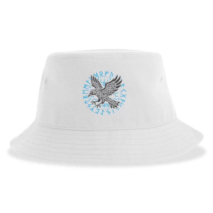 Odin’S Raven & Nordic Compass Sustainable Bucket Hat