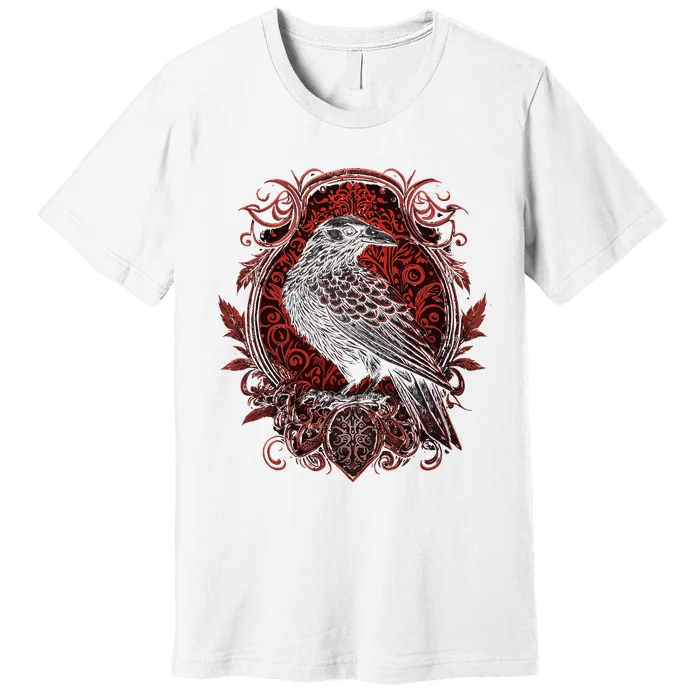 Odins Raven Northman Valhalla Norse Mythology Premium T-Shirt