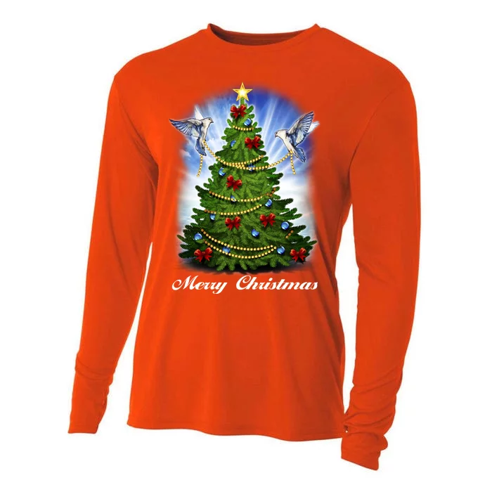 Ornament Merry Christmas Tree Cooling Performance Long Sleeve Crew