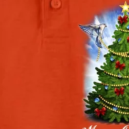 Ornament Merry Christmas Tree Dry Zone Grid Performance Polo