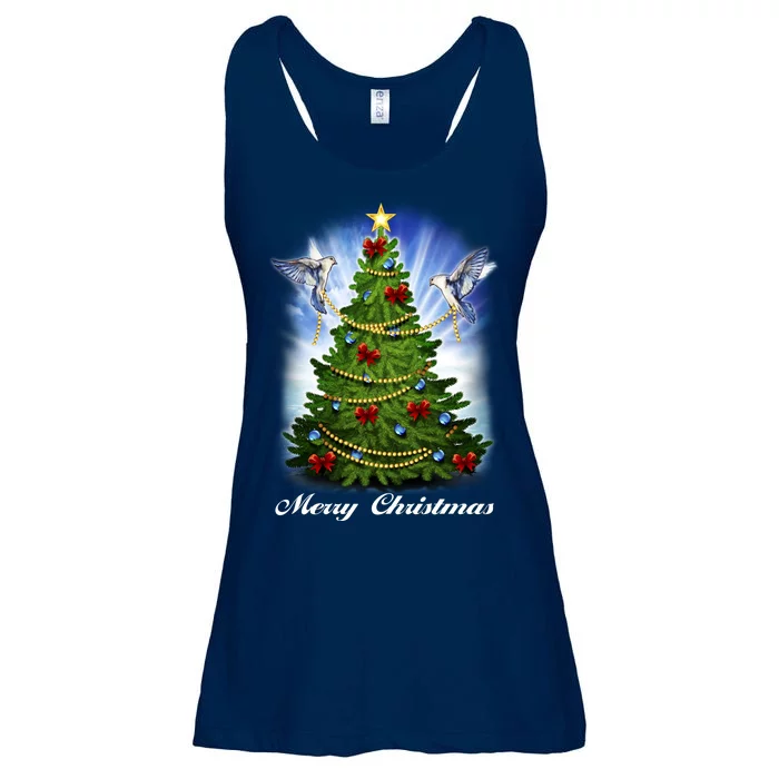 Ornament Merry Christmas Tree Ladies Essential Flowy Tank