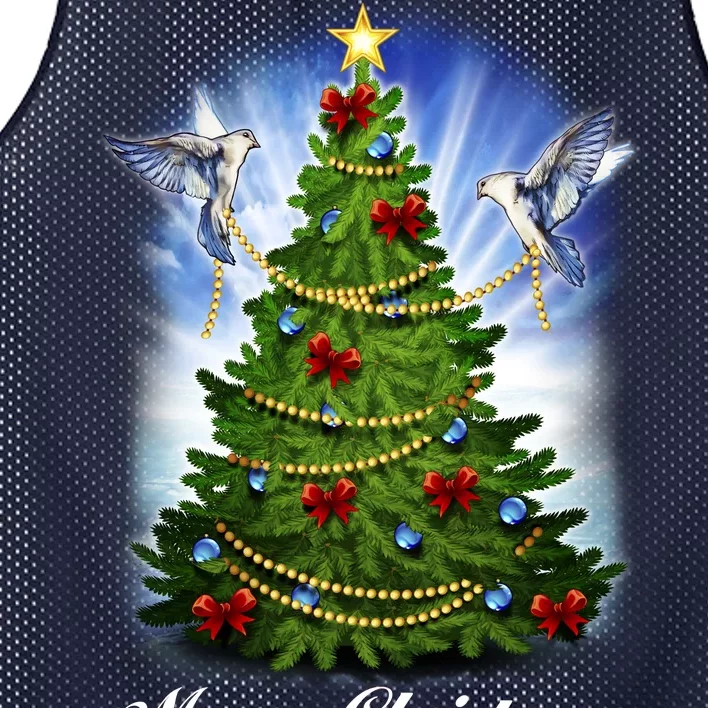 Ornament Merry Christmas Tree Mesh Reversible Basketball Jersey Tank