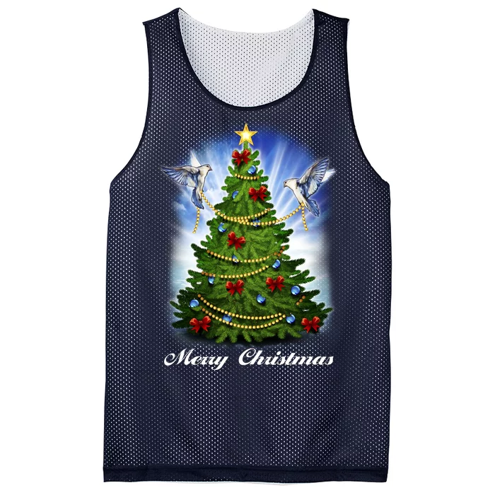 Ornament Merry Christmas Tree Mesh Reversible Basketball Jersey Tank