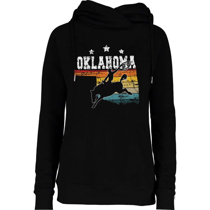 Oklahoma Rodeo Womens Funnel Neck Pullover Hood