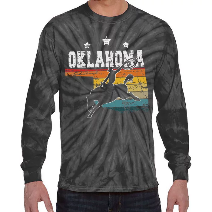 Oklahoma Rodeo Tie-Dye Long Sleeve Shirt