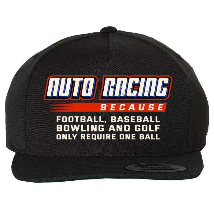 Only Require One Ball Car Racing Sports Auto Racing Gift Wool Snapback Cap