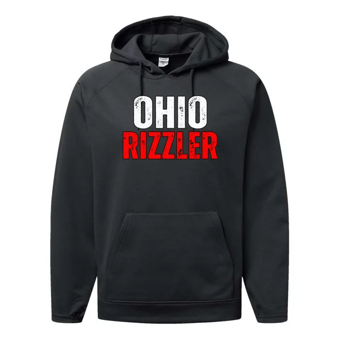 Ohio Rizzler Ohio Rizz Funny Ironic Performance Fleece Hoodie