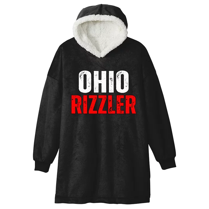 Ohio Rizzler Ohio Rizz Funny Ironic Hooded Wearable Blanket