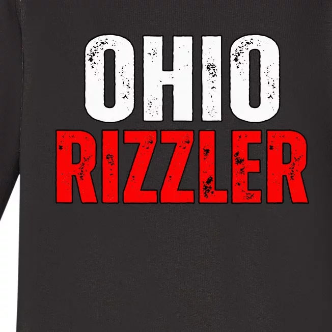 Ohio Rizzler Ohio Rizz Funny Ironic Baby Long Sleeve Bodysuit