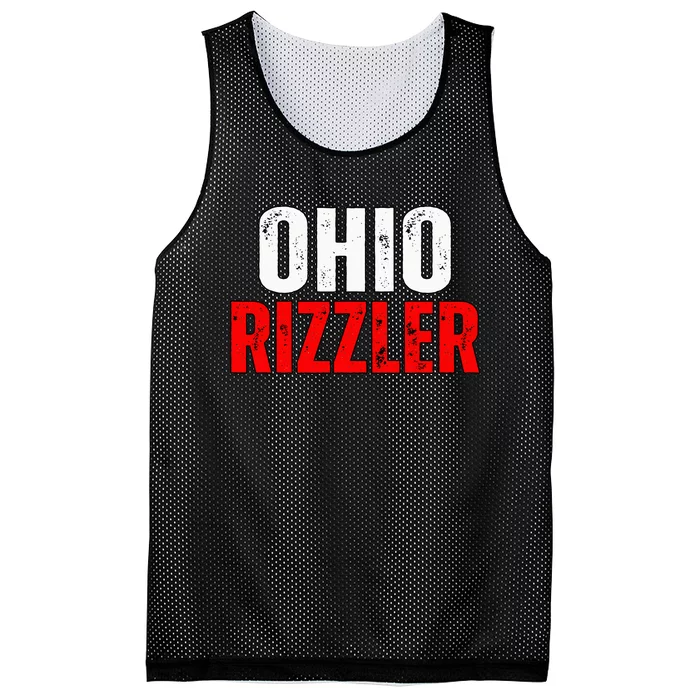 Ohio Rizzler Ohio Rizz Funny Ironic Mesh Reversible Basketball Jersey Tank