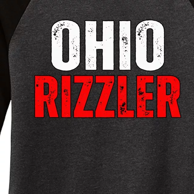 Ohio Rizzler Ohio Rizz Funny Ironic Women's Tri-Blend 3/4-Sleeve Raglan Shirt