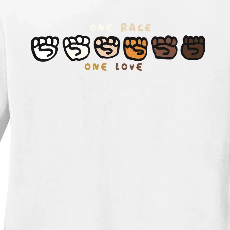 One Race One Love Ladies Long Sleeve Shirt