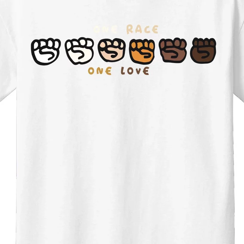 One Race One Love Kids T-Shirt