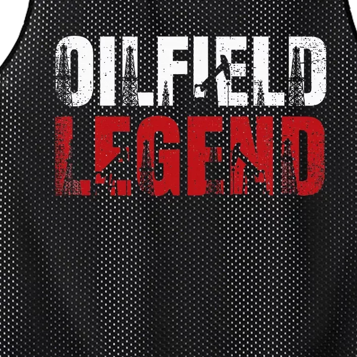 Oil Rig Oilfield Legend Oildrilling Oilfield Worker Oilman Mesh Reversible Basketball Jersey Tank